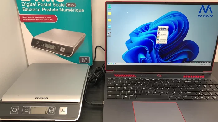 Open the PVCOM software and connect to the scale.