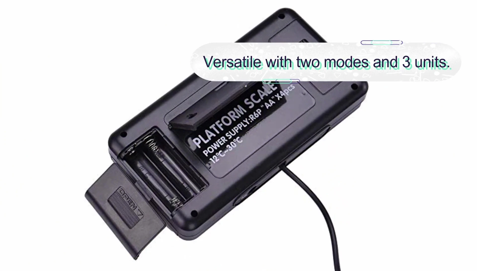 The adjustable feet of the 2P scale.
