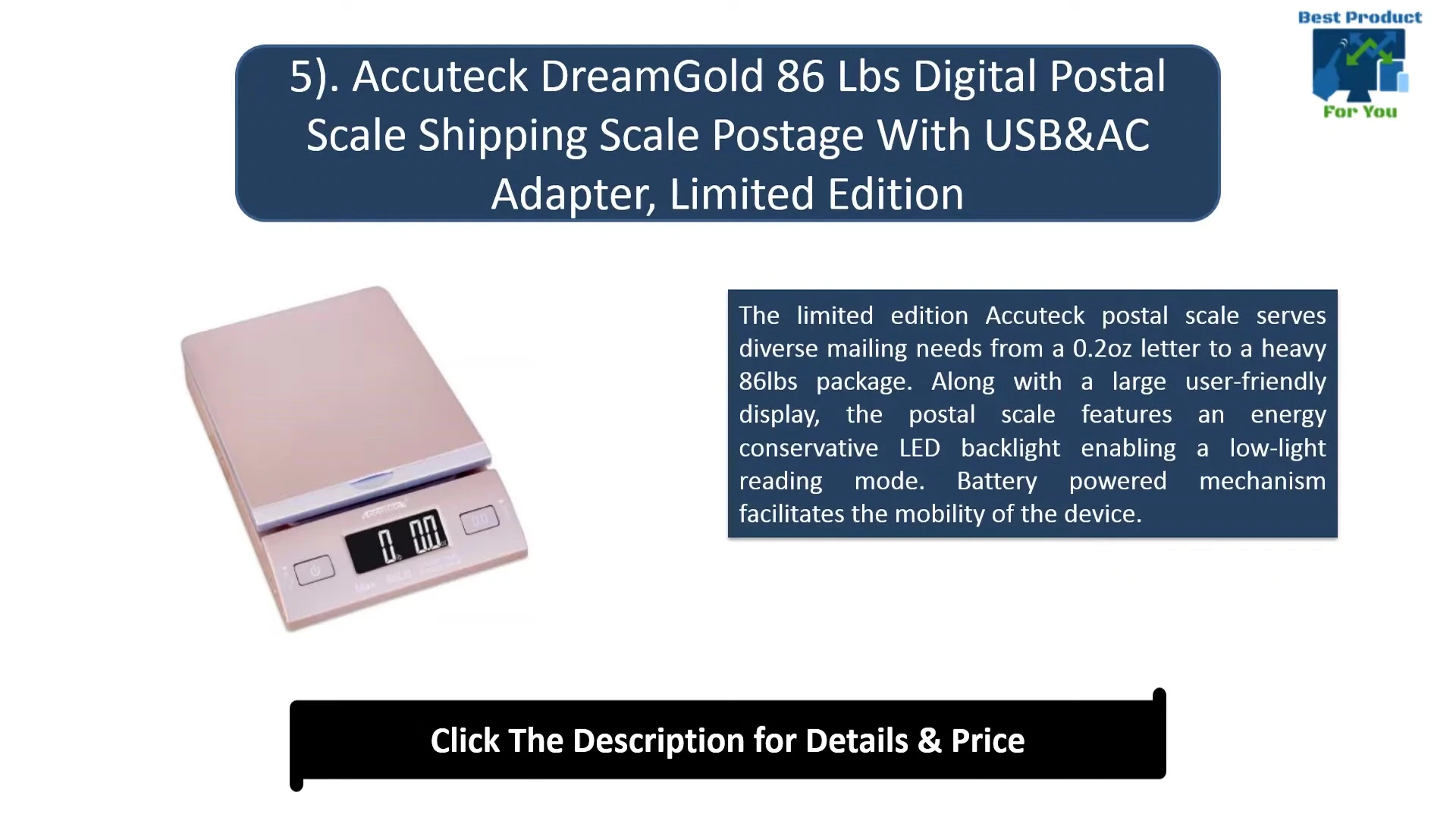 The scale's user-friendly display