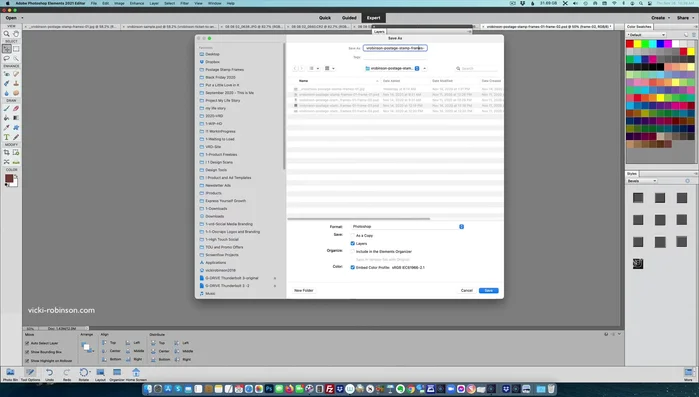 Save the customized template as a new file to preserve the original.