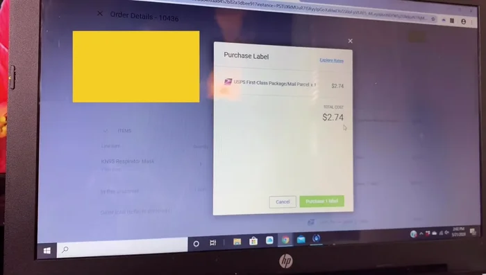 Download and print the label using your printer (thermal preferred).