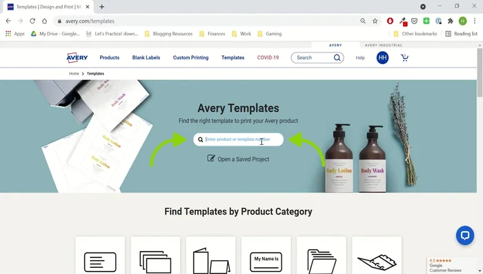 Type in the Avery product number (e.g., 8126 for inkjet printers) to find the correct template.