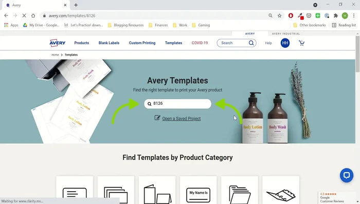 Click the 'Start Designing' button. Sign in or create a free Avery account to save your projects.