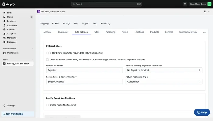 Optional: Choose whether to generate return labels along with forward labels.