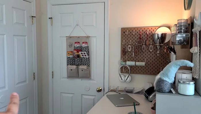 Designate a packing area near the front door for efficient order fulfillment.