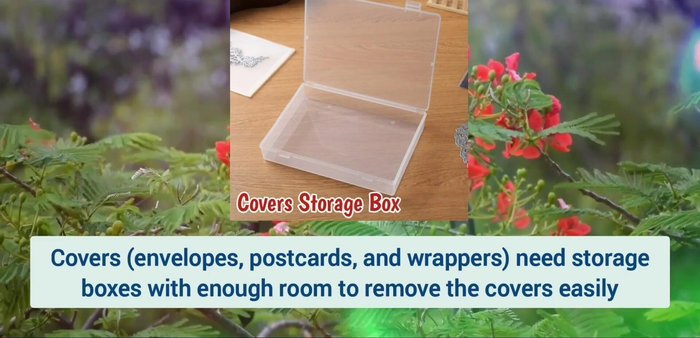 Store stamps in a dry space with humidity controlled between 35-55% to prevent mildew and warping.
