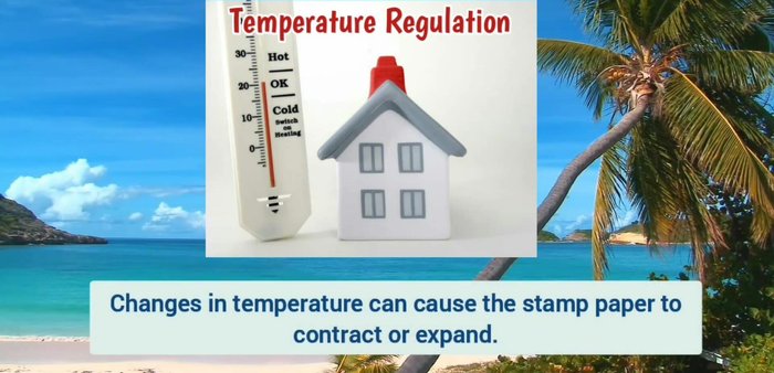 Store stamps in a temperature-regulated room (65-72°F) to prevent expansion and contraction of the paper.