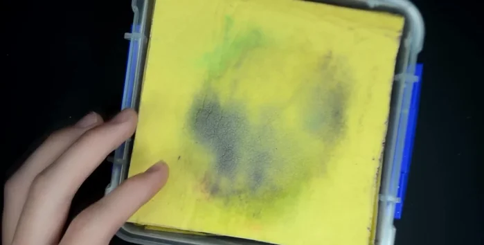 Cut up car absorbers and place them in an airtight container.