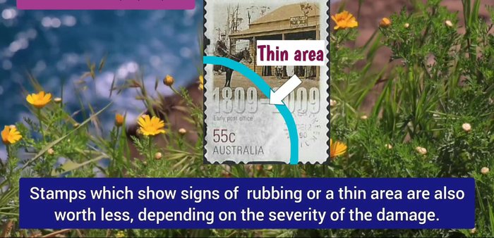 Note Thinning: Rubbing or thin areas reduce value based on severity.