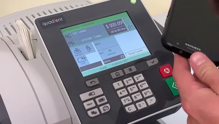 Ensure the correct postage rate is selected on the rate screen.