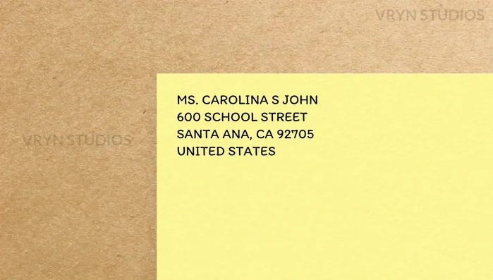 Include apartment or suite number on the same line as the street address if applicable.