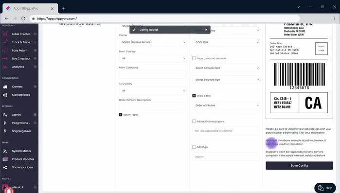Check the preview before finalizing.