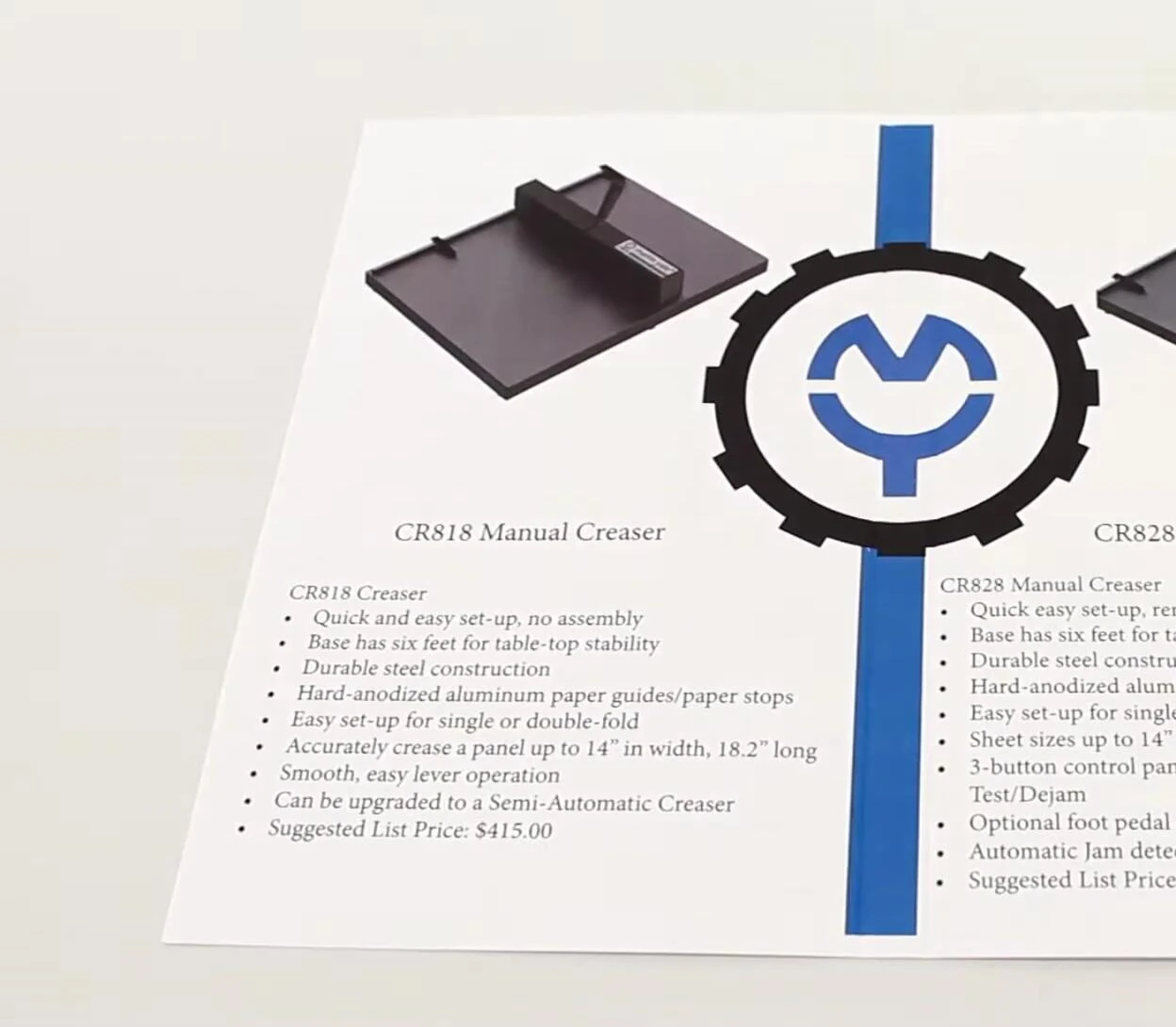Demonstration of creating a booklet fold.