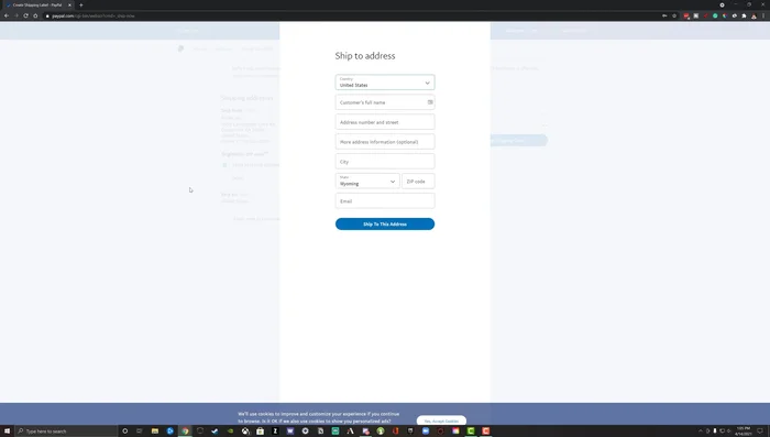 Log in to your PayPal account.