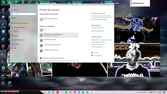 Select your thermal printer.