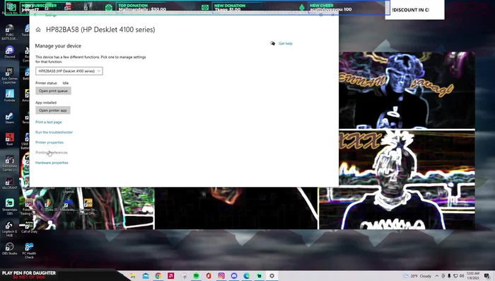 Set the paper size to 4x6.
