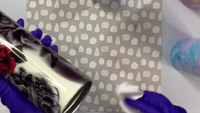 For stubborn paint, use Goo Gone on a paper towel or Magic Eraser.