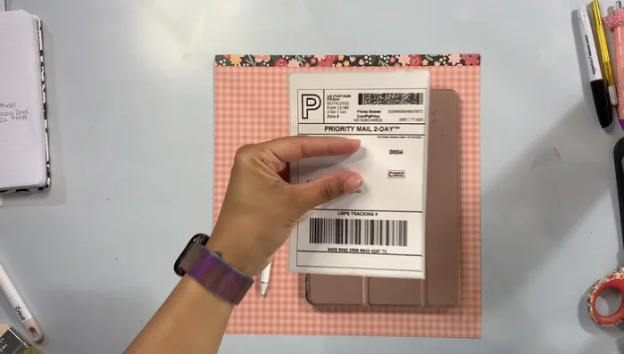Apply labels to the package and send to the post office.