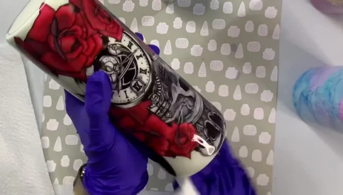 For stubborn paint, use Goo Gone on a paper towel or Magic Eraser.