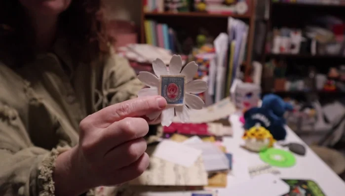 Use the stamp as the center of a handmade flower.