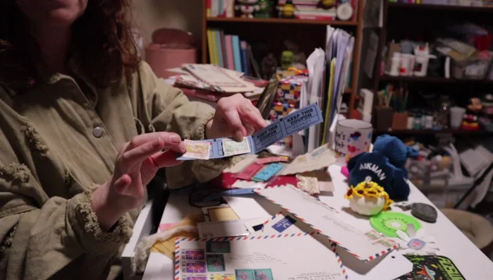 Use the string of stamps as a decorative element—a 'ticket' or belly band—on your journal pages or other projects.