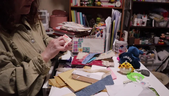 Attach stamps to slides.