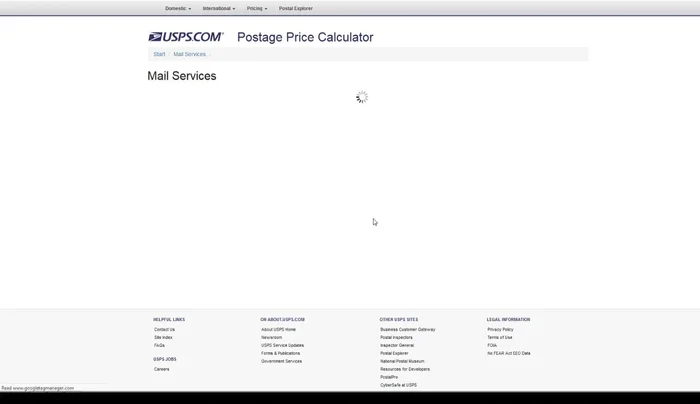 Review the calculated price and proceed with shipping.