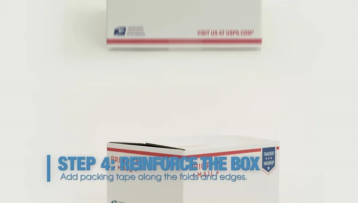Reinforce the box from the outside with packing tape.
