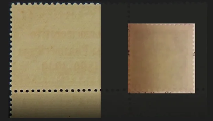 Examine the perforation (serration). Assess the size and evenness of the holes separating the stamps.