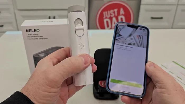 Use the app to create your label. Customize font, size, style, alignment and add text to your label.