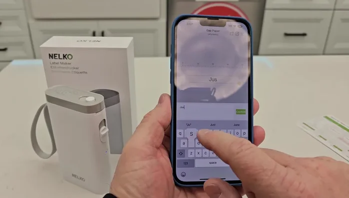 Use the app to create your label. Customize font, size, style, alignment and add text to your label.