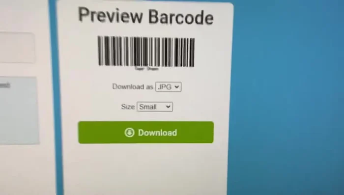 Click 'Create Barcode'.