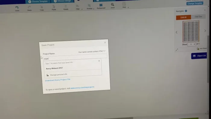 Save your label design.