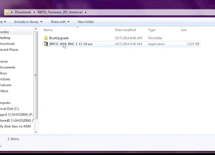 Select "Create USB drive upgrade" option.