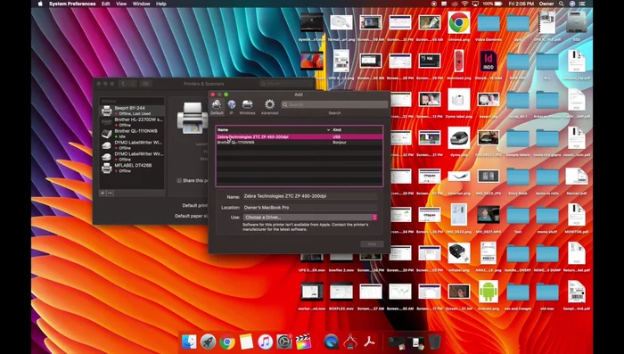Choose the 'EPL2 Label Printer' driver.