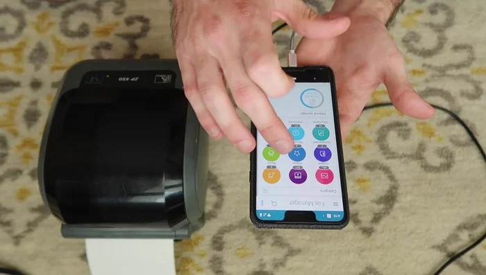 Download label files to your phone.