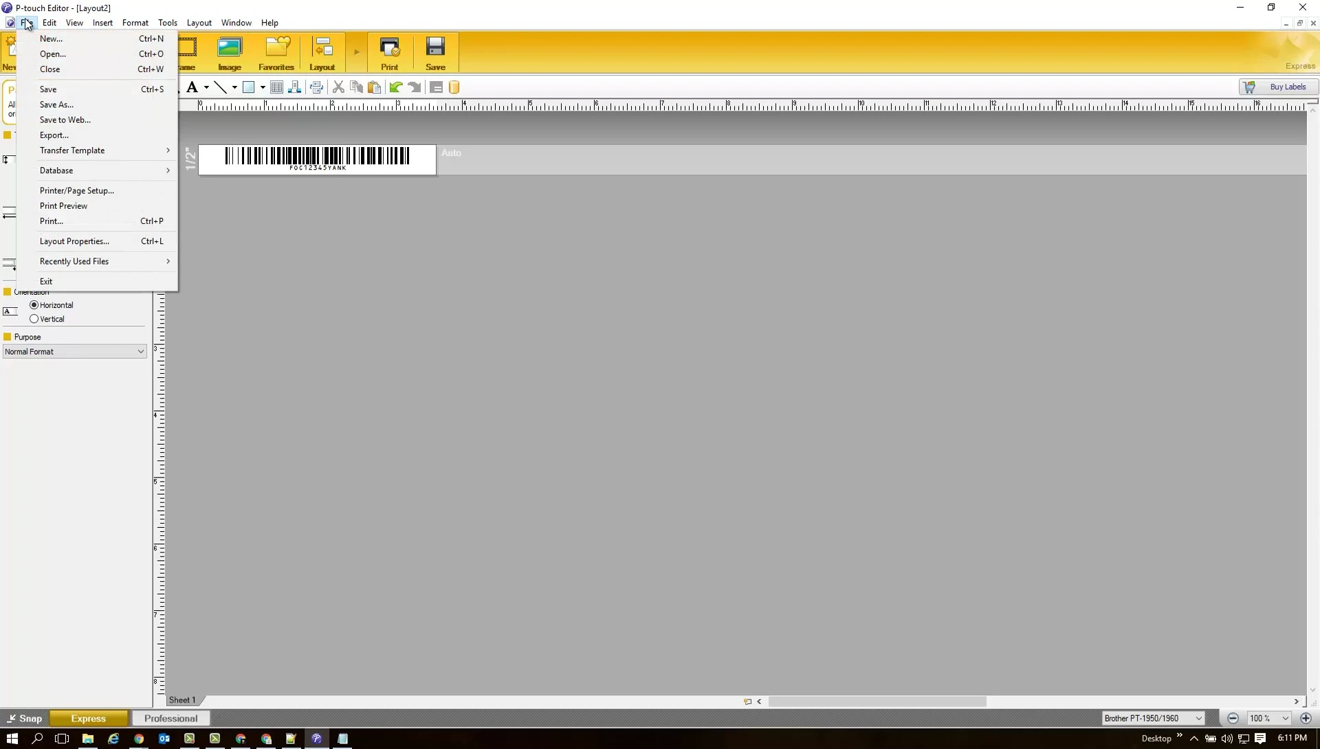 Screenshot illustrating the database integration concept.
