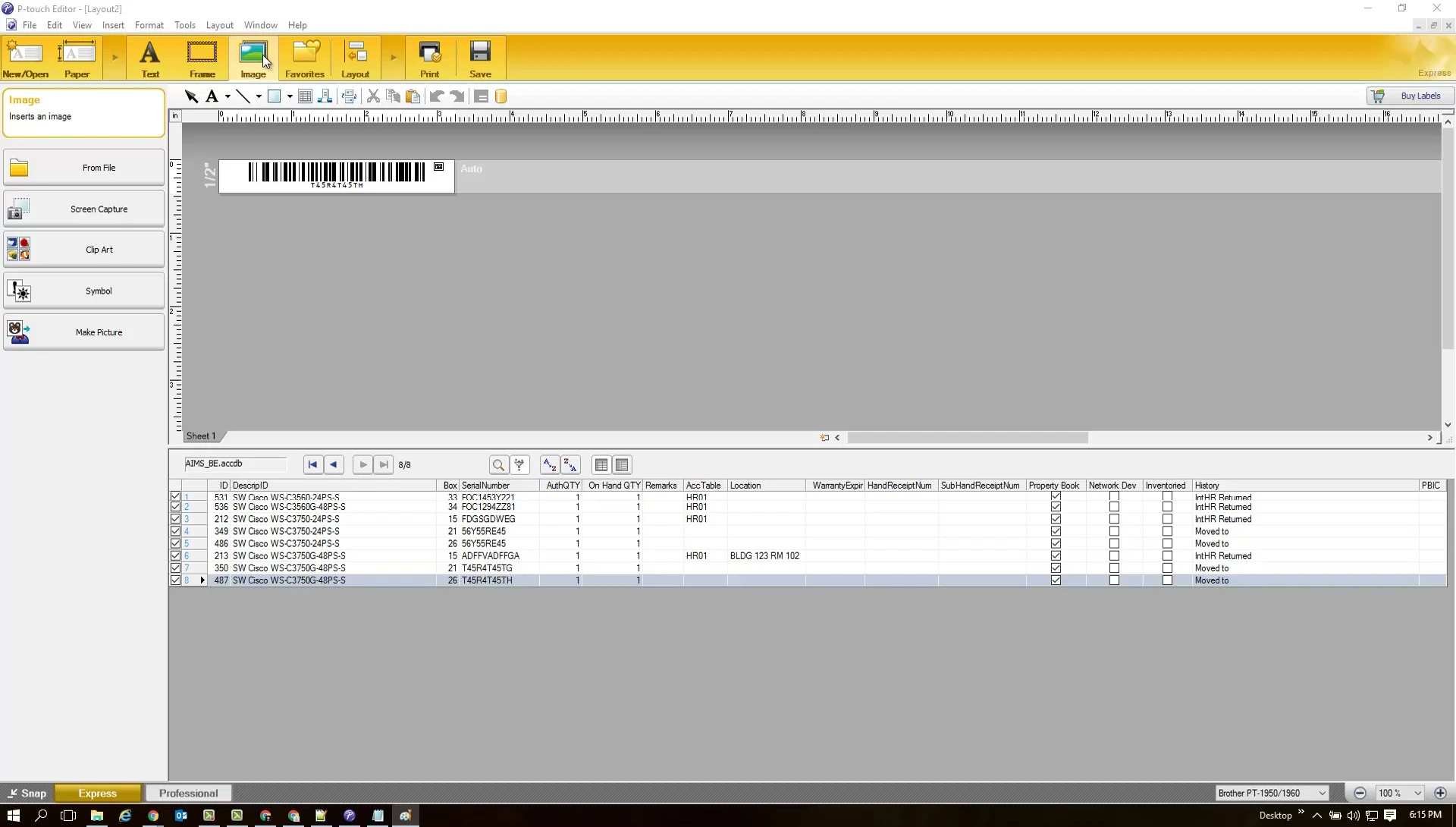 Screenshot showing the image import process within Pouch Editor.