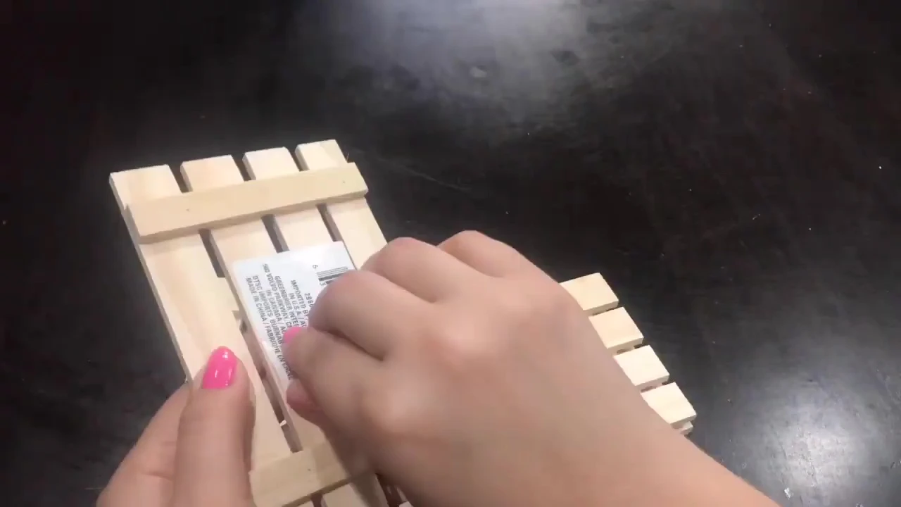 Removing stickers from the back of the pallets