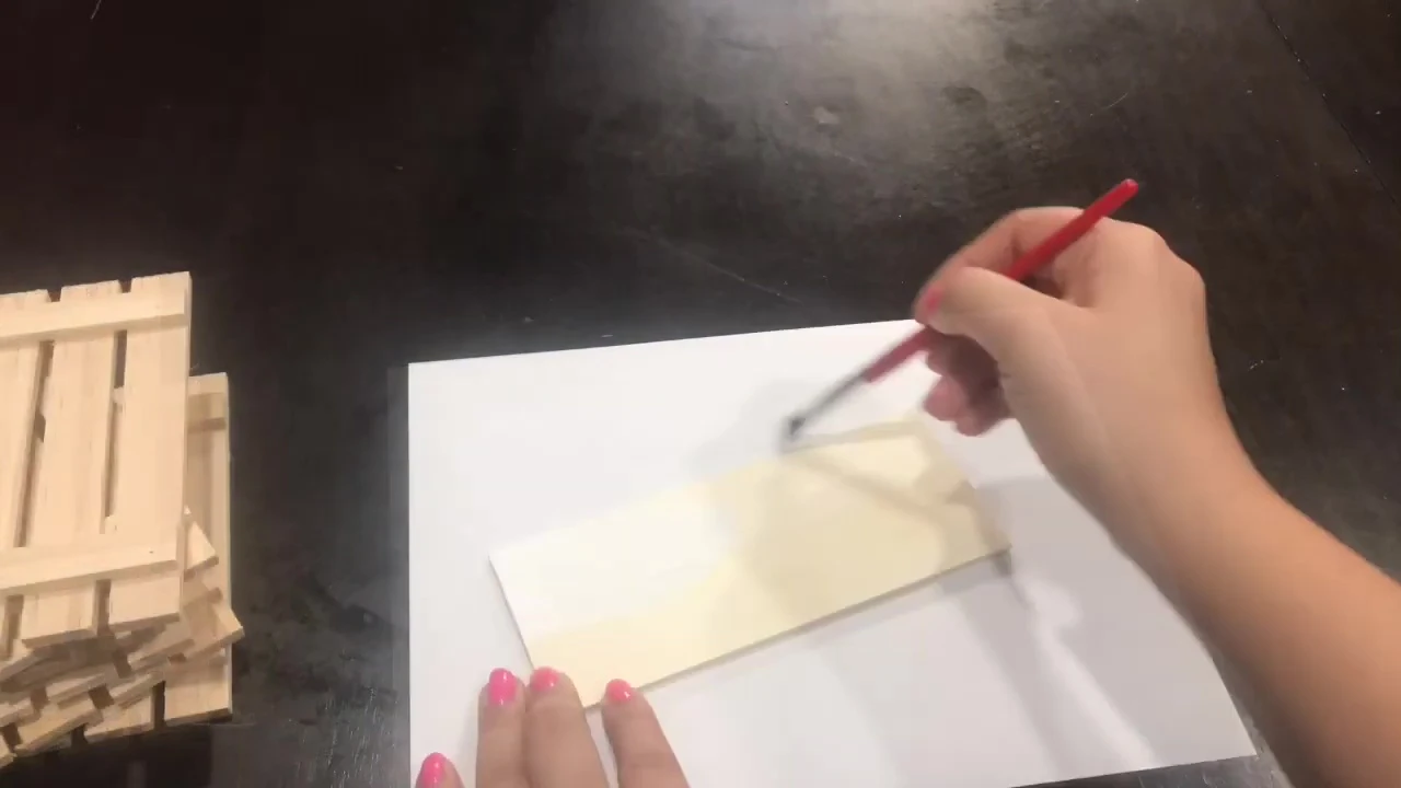 Painting the wooden pallets