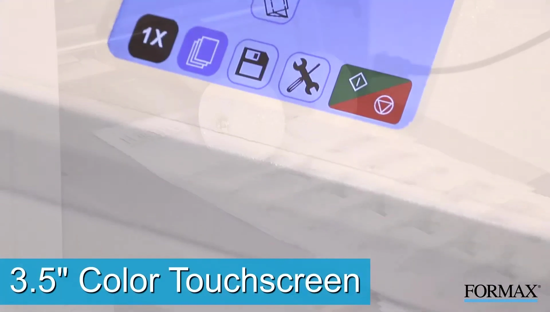 Screenshot showing the user-friendly touchscreen interface.