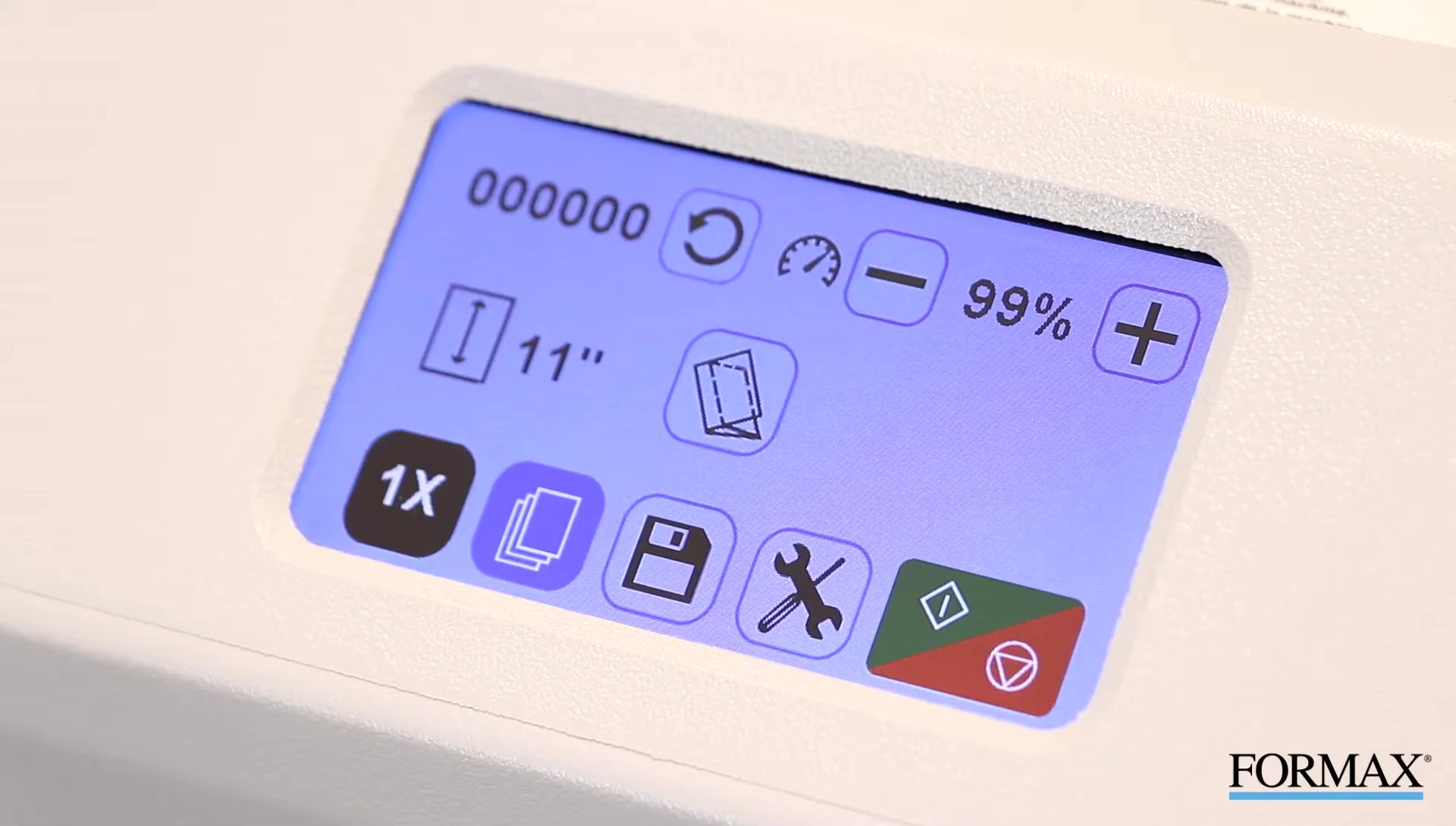 Screenshot specifying the maximum paper size the FD38Xi can handle.