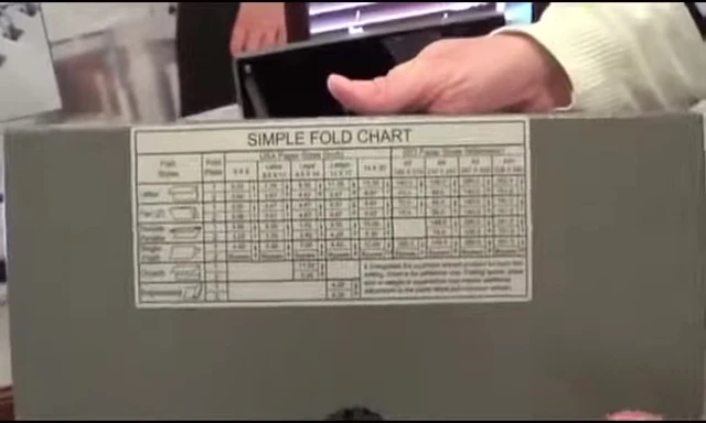 Installing the fold chart on the exit tray extension