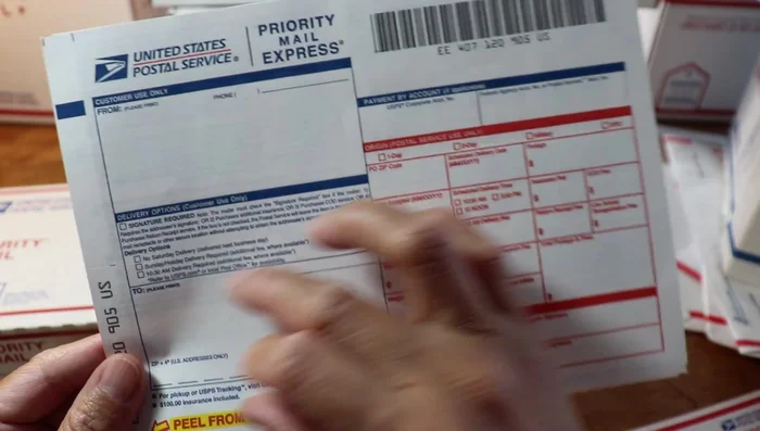 Address the package clearly and correctly using a pen; avoid pencils or cursive writing.