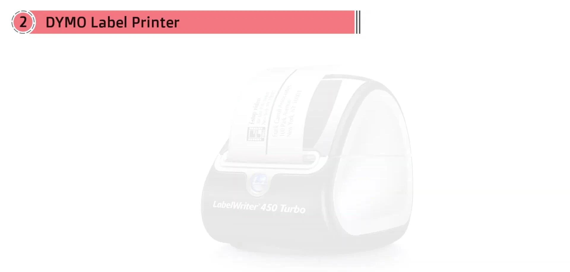 The Daemul label printer in use