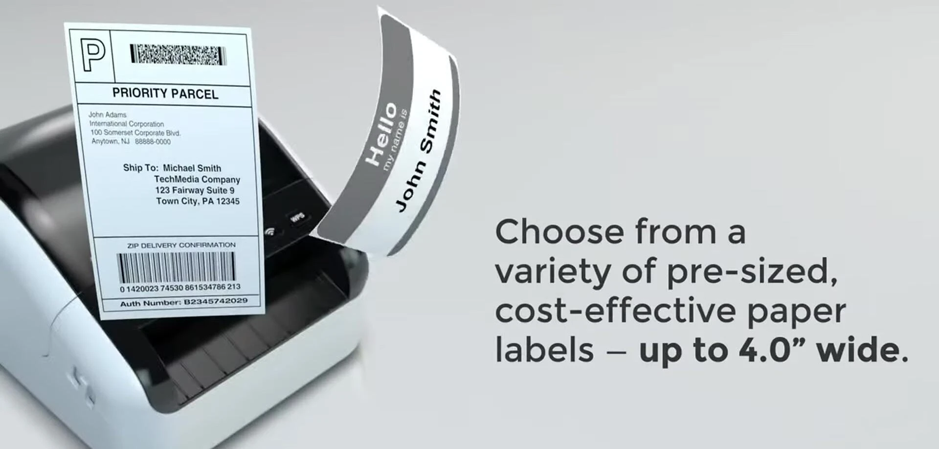 Brother QL printing speed and label size