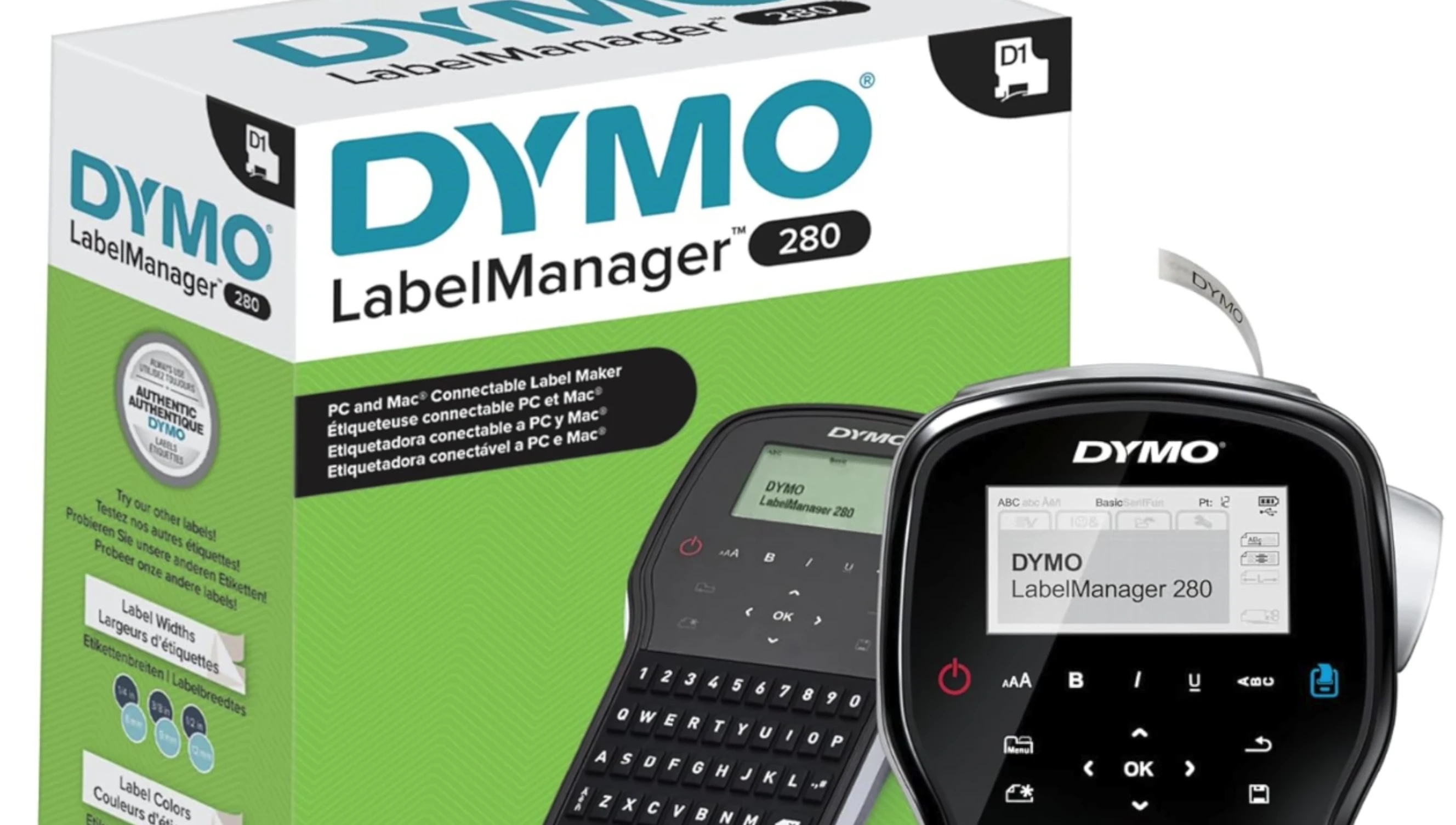 Close-up of the Dao Label Manager 280 label maker