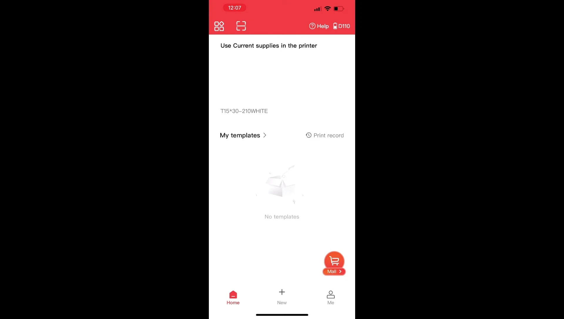 Screenshot of the app interface showcasing text customization