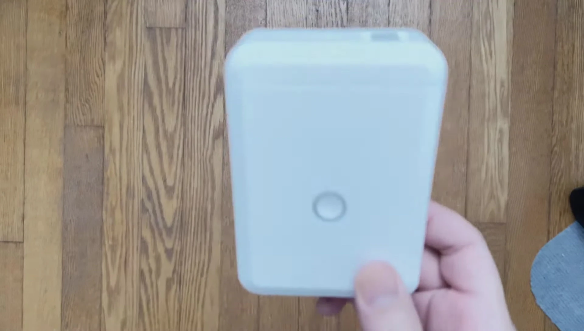 Showing the power button and paper slot