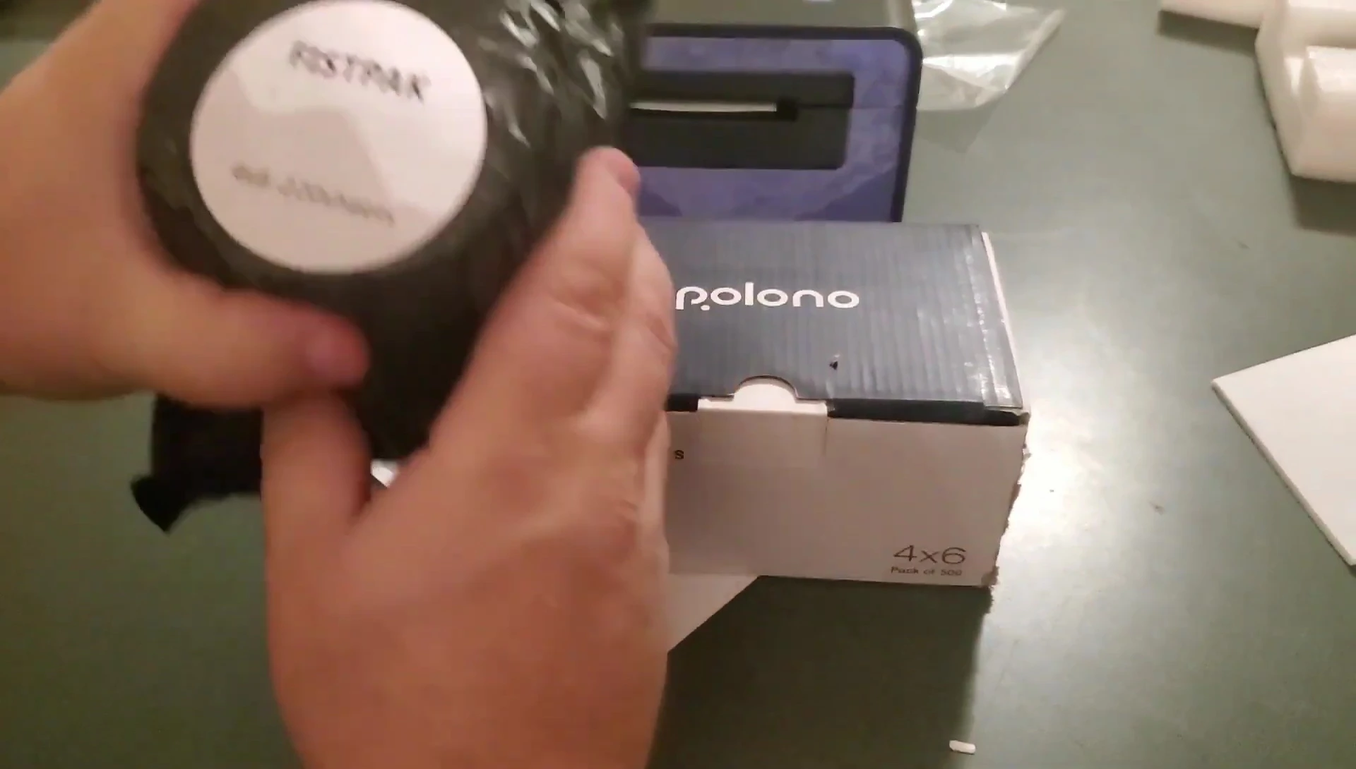 Comparison of Polono label roll vs. Dynamo label roll.